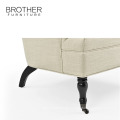 Günstige Luxus Wohnmöbel einzigen runden Stoff Sofa Stuhl